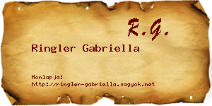 Ringler Gabriella névjegykártya